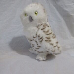 Aurora miyoni plush Snowy Owl Plush Stuffed Animal White Brown Speckled  10 in